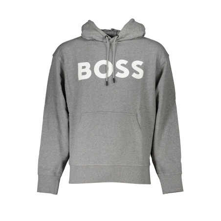 HUGO BOSS MEN&39S GRAY ZIPLESS SWEATSHIRT