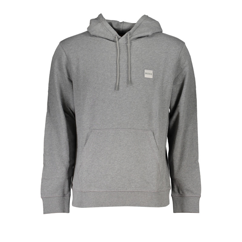 HUGO BOSS MEN&39S GRAY ZIPLESS SWEATSHIRT