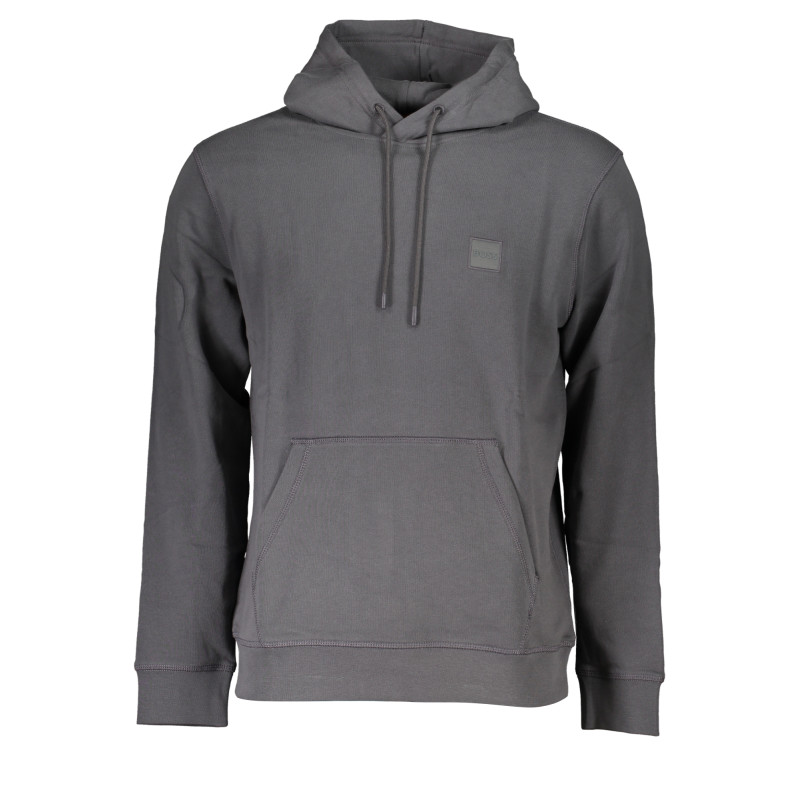 HUGO BOSS MEN&39S GRAY ZIPLESS SWEATSHIRT