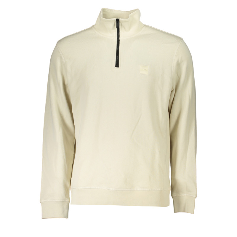 HUGO BOSS MEN&39S BEIGE ZIP SWEATSHIRT