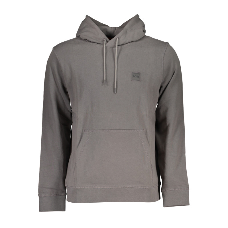 HUGO BOSS MEN&39S GRAY ZIPLESS SWEATSHIRT