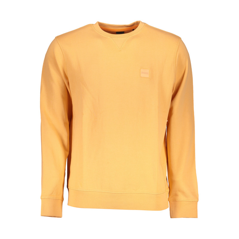 HUGO BOSS MEN&39S ORANGE ZIPLESS SWEATSHIRT