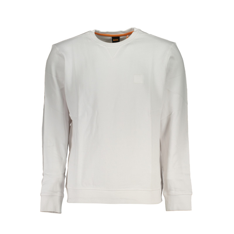 HUGO BOSS MEN&39S WHITE ZIPLESS SWEATSHIRT