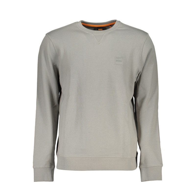 HUGO BOSS MEN&39S GRAY ZIPLESS SWEATSHIRT