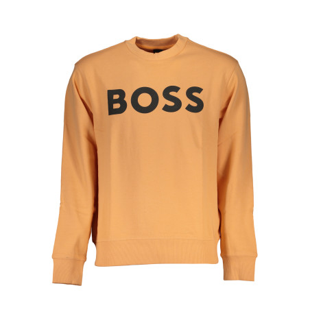 HUGO BOSS MEN&39S ORANGE ZIPLESS SWEATSHIRT