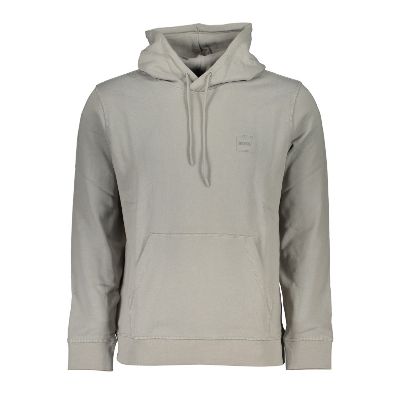 HUGO BOSS MEN&39S GRAY ZIPLESS SWEATSHIRT