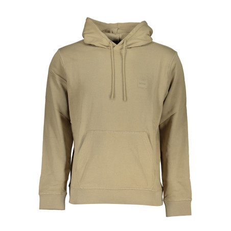 HUGO BOSS MEN&39S BEIGE ZIPLESS SWEATSHIRT