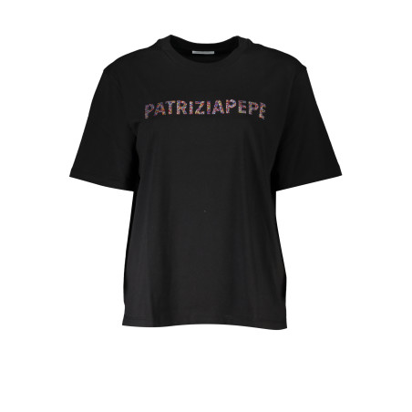 PATRIZIA PEPE T-SHIRT MANICHE CORTE DONNA NERO