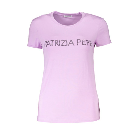 PATRIZIA PEPE T-SHIRT MANICHE CORTE DONNA VIOLA