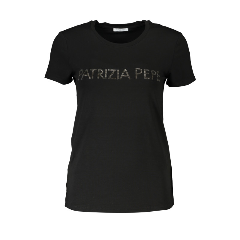 PATRIZIA PEPE T-SHIRT MANICHE CORTE DONNA NERO