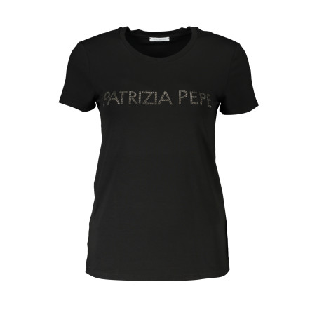 PATRIZIA PEPE T-SHIRT MANICHE CORTE DONNA NERO