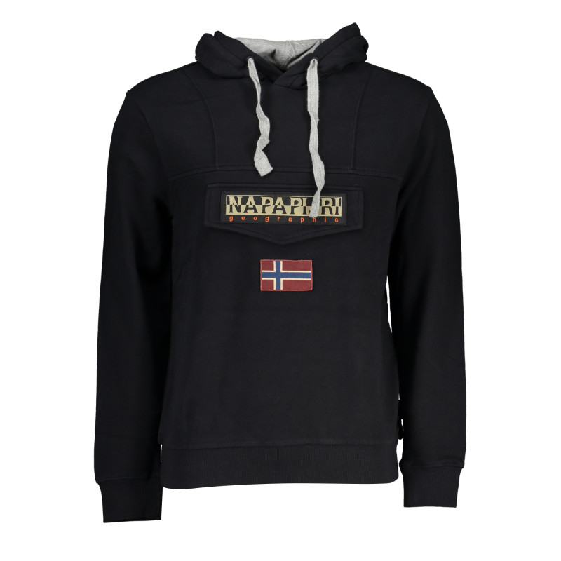 NAPAPIJRI MEN&39S BLACK ZIPLESS SWEATSHIRT