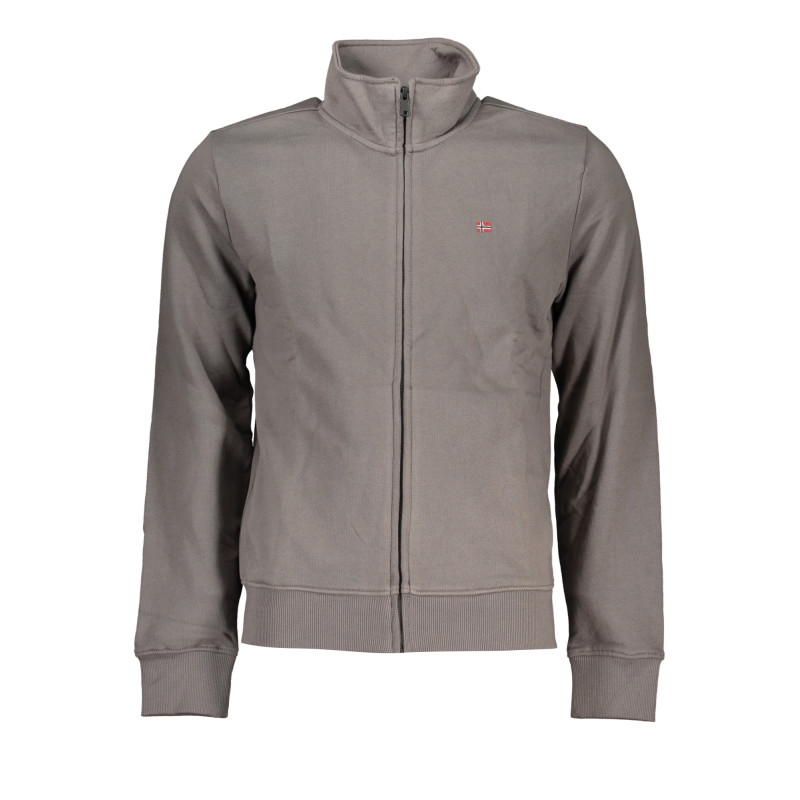 NAPAPIJRI MEN&39S GRAY ZIP SWEATSHIRT