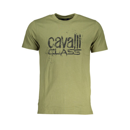 CAVALLI CLASS GREEN MEN&39S SHORT SLEEVED T-SHIRT