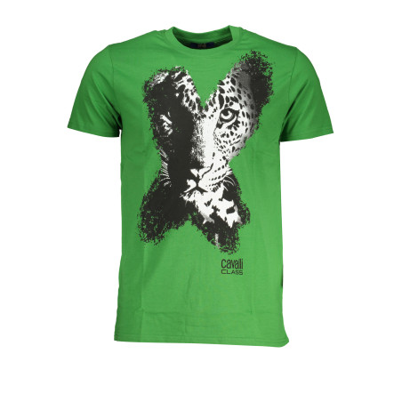 CAVALLI CLASS GREEN MEN&39S SHORT SLEEVED T-SHIRT