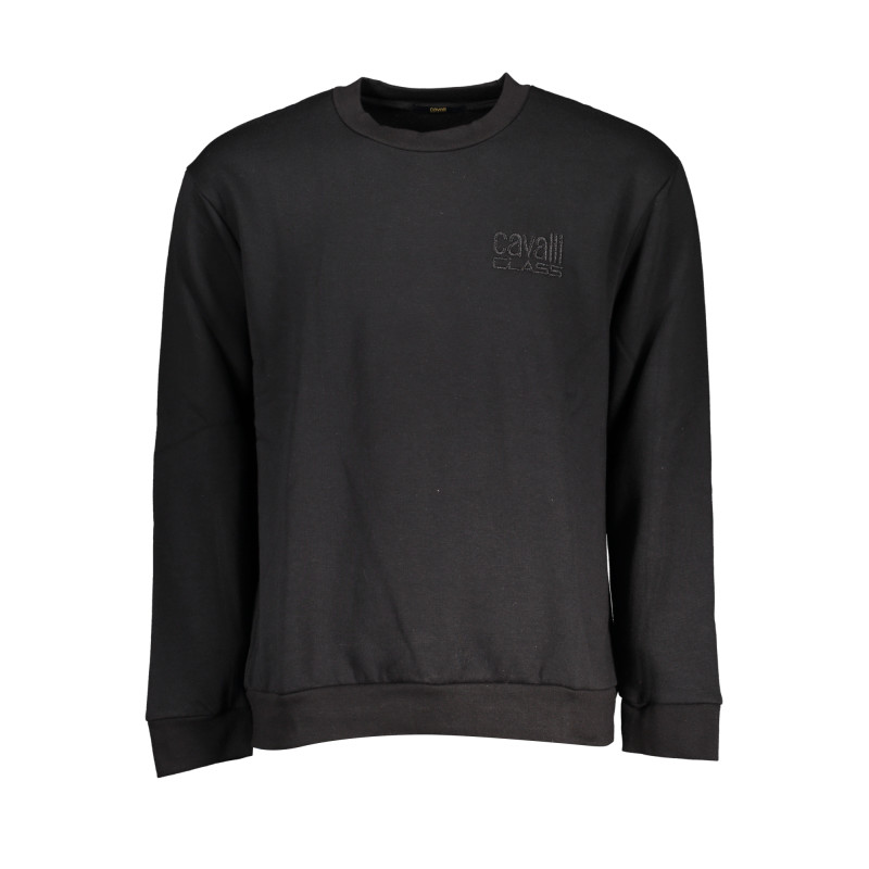 CAVALLI CLASS MEN&39S BLACK ZIP-OUT SWEATSHIRT