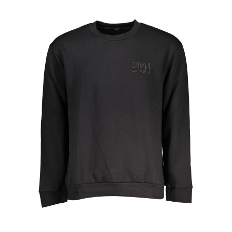 CAVALLI CLASS MEN&39S BLACK ZIP-OUT SWEATSHIRT