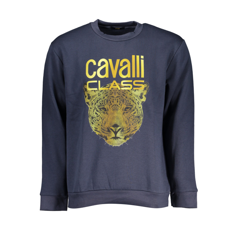 CAVALLI CLASS FELPA SENZA ZIP UOMO BLU