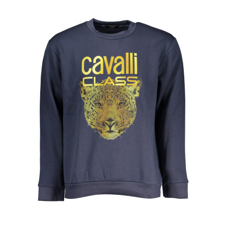 CAVALLI CLASS MEN&39S BLUE ZIPLESS SWEATSHIRT