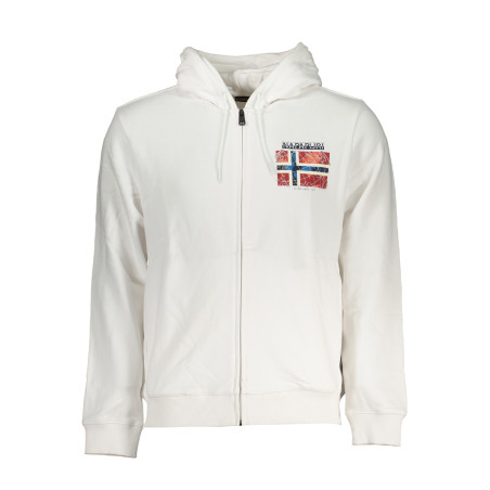 NAPAPIJRI MEN&39S WHITE ZIP SWEATSHIRT