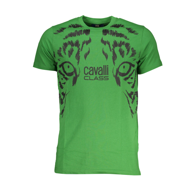 CAVALLI CLASS T-SHIRT MANICHE CORTE UOMO VERDE