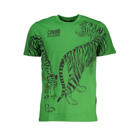 CAVALLI CLASS GREEN MEN&39S SHORT SLEEVED T-SHIRT