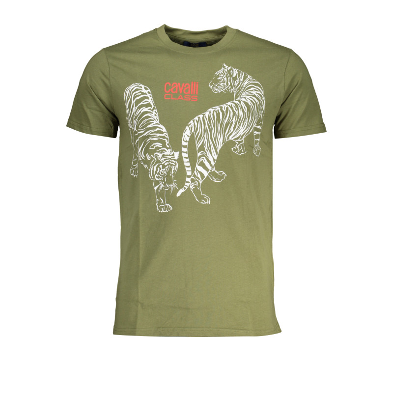 CAVALLI CLASS T-SHIRT MANICHE CORTE UOMO VERDE