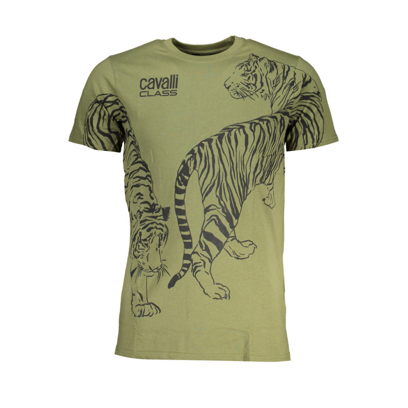 CAVALLI CLASS GREEN MEN&39S SHORT SLEEVED T-SHIRT