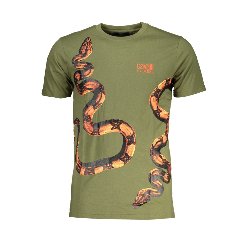 CAVALLI CLASS GREEN MEN&39S SHORT SLEEVED T-SHIRT