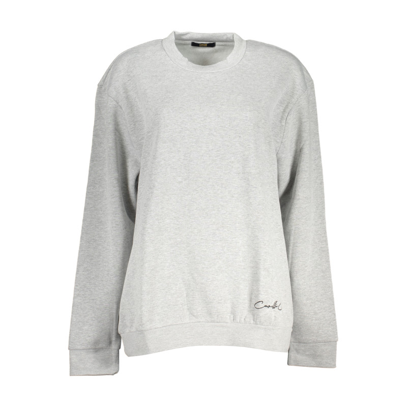 CAVALLI CLASS WOMEN&39S GRAY ZIPLESS SWEATSHIRT