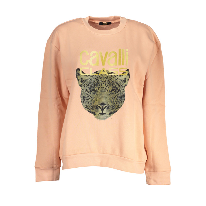 CAVALLI CLASS WOMEN&39S PINK SWEATSHIRT WITHOUT ZIP