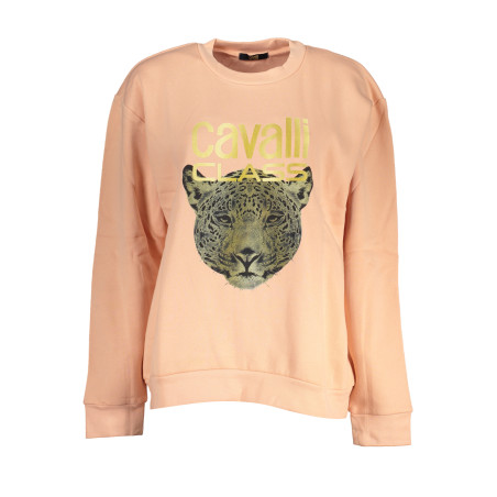 CAVALLI CLASS WOMEN&39S PINK SWEATSHIRT WITHOUT ZIP