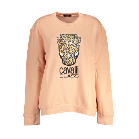 CAVALLI CLASS WOMEN&39S PINK SWEATSHIRT WITHOUT ZIP