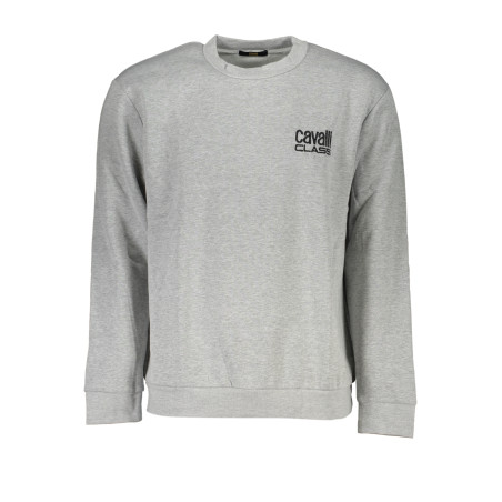 CAVALLI CLASS MEN&39S GRAY ZIPLESS SWEATSHIRT