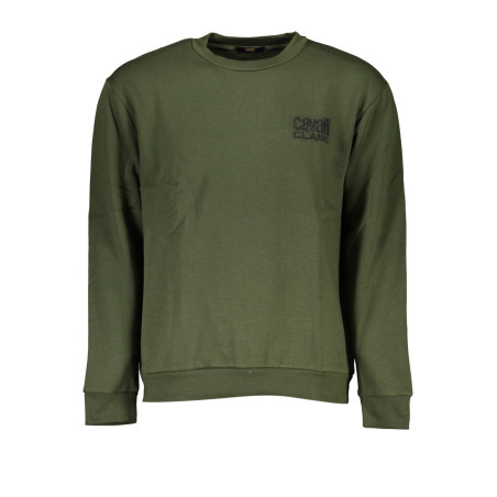 CAVALLI CLASS GREEN MEN&39S ZIPLESS SWEATSHIRT