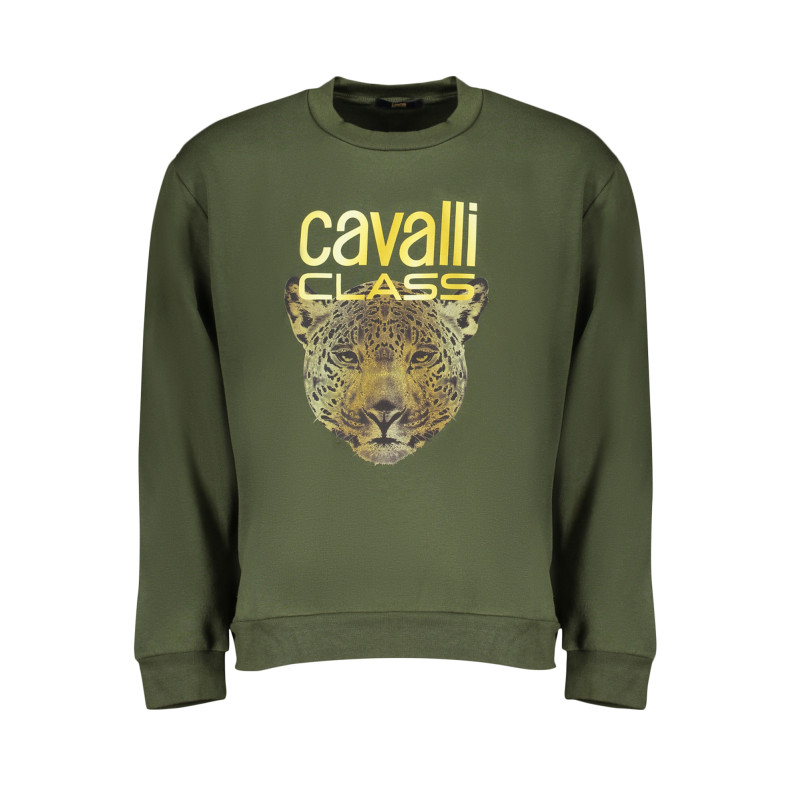 CAVALLI CLASS FELPA SENZA ZIP UOMO VERDE