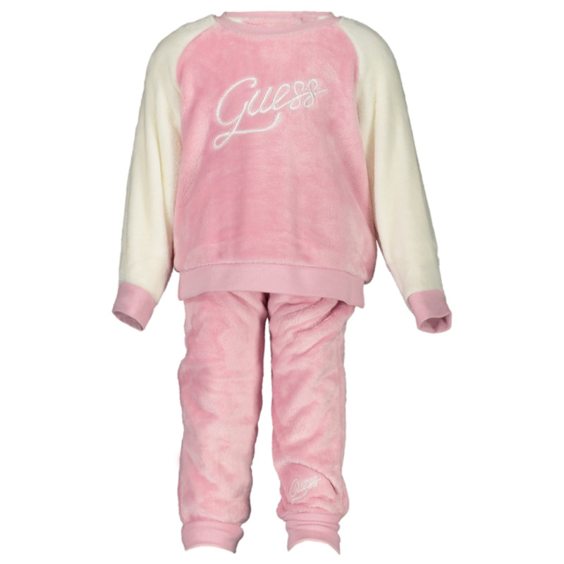 GUESS JEANS FELPA SENZA ZIP BAMBINA ROSA