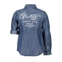 GUESS JEANS CAMICIA MANICHE LUNGHE BAMBINA BLU