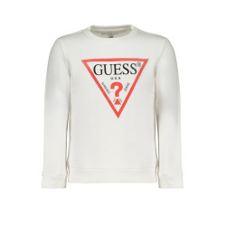 GUESS JEANS FELPA SENZA ZIP BAMBINO BIANCO