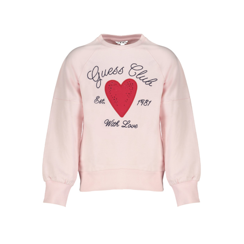 GUESS JEANS PINK GIRL WITHOUT ZIP SWEATSHIRT