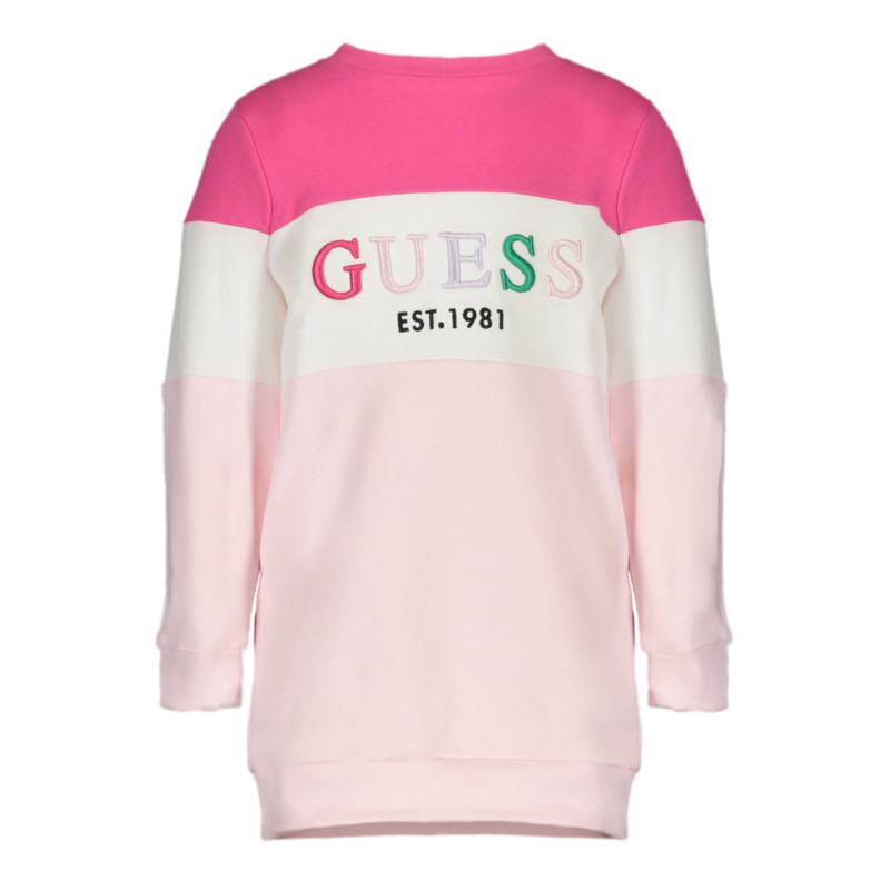 GUESS JEANS PINK GIRL WITHOUT ZIP SWEATSHIRT