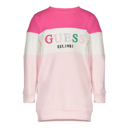 GUESS JEANS FELPA SENZA ZIP BAMBINA ROSA