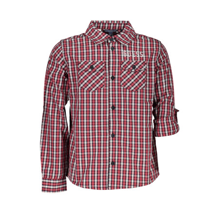 GUESS JEANS CAMICIA MANICHE LUNGHE BAMBINO ROSSO