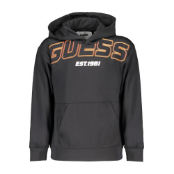 GUESS JEANS FELPA SENZA ZIP BAMBINO NERO