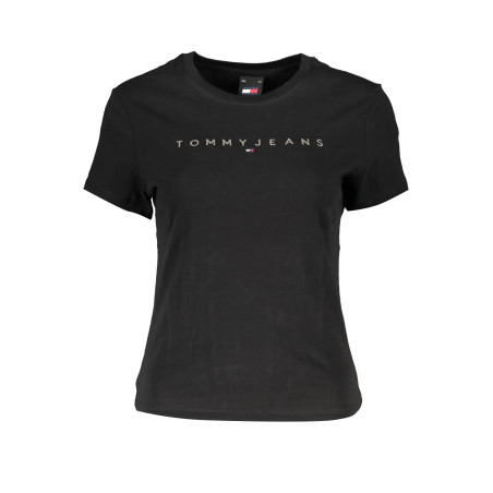 TOMMY HILFIGER T-SHIRT MANICHE CORTE DONNA NERO