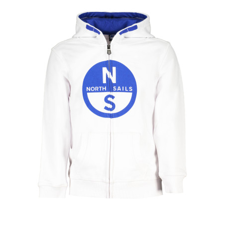 NORTH SAILS WHITE ZIP SWEATSHIRT FOR CHILDREN