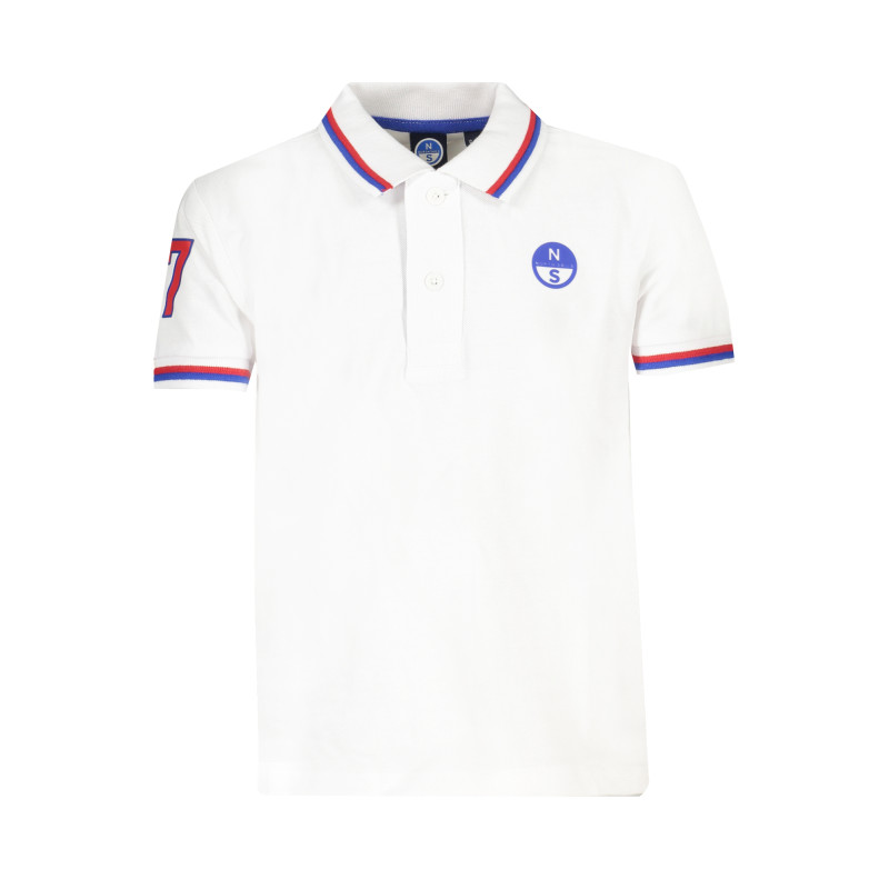 NORTH SAILS WHITE SHORT SLEEVED POLO SHIRT FOR CHILDREN