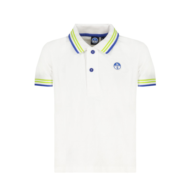 NORTH SAILS WHITE SHORT SLEEVED POLO SHIRT FOR CHILDREN