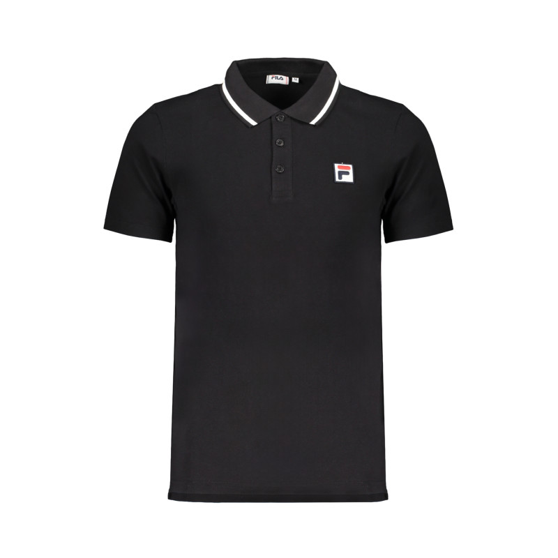 FILA MEN&39S BLACK SHORT SLEEVED POLO SHIRT