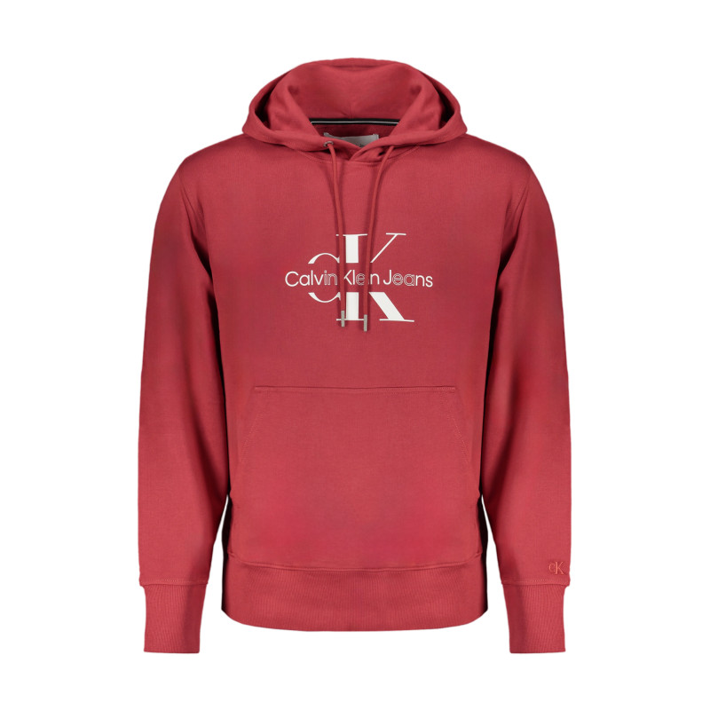 CALVIN KLEIN FELPA SENZA ZIP UOMO ROSSO